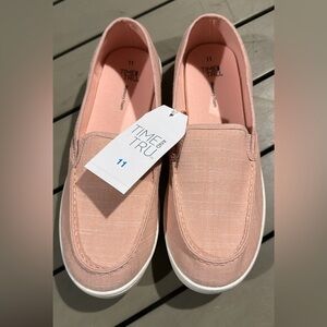 Time and Tru Pink Moccasin Flats